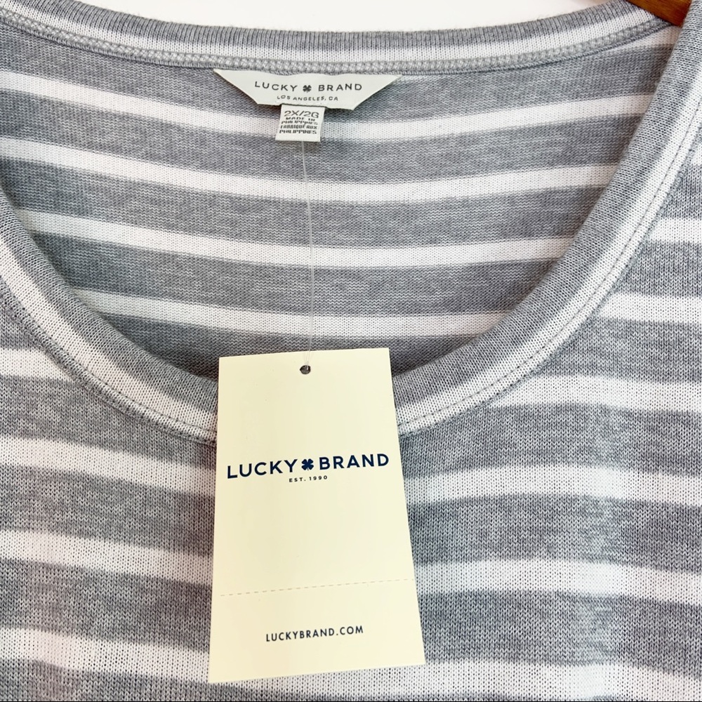 NWT Lucky Brand Sleeveless Gray Maxi Dress 2X - Picture 6 of 8